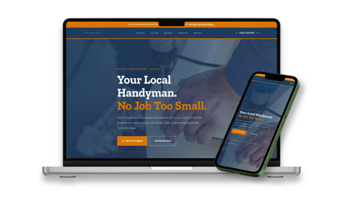 Hyper Handyman - Example handyman website by Hyperlinked